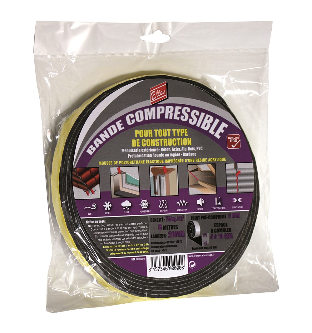 Bande compressible en mousse PU 8M